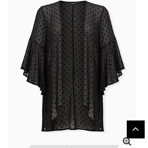🆕 3X FLOCKED DOT CHIFFON KIMONO